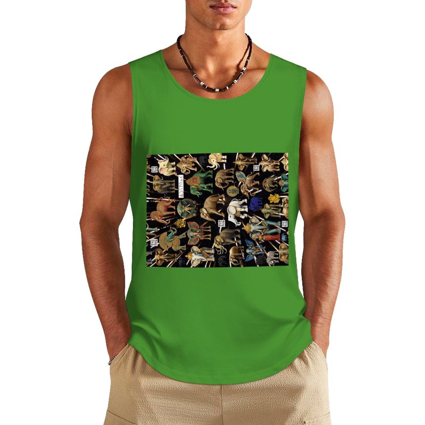 DTF 160gsm Men's Cotton Tank Top BX (Dual-sided Printing)