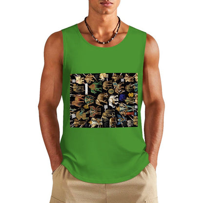 DTF 160gsm Men's Cotton Tank Top BX (Dual-sided Printing)