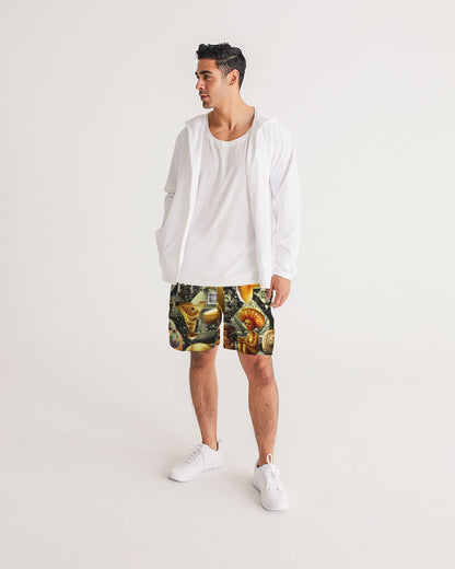 Illustration Abstrak Men's All-Over Print Jogger Shorts