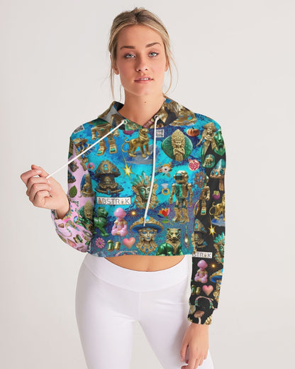 IMG_3100 Women's All-Over Print Cropped Hoodie