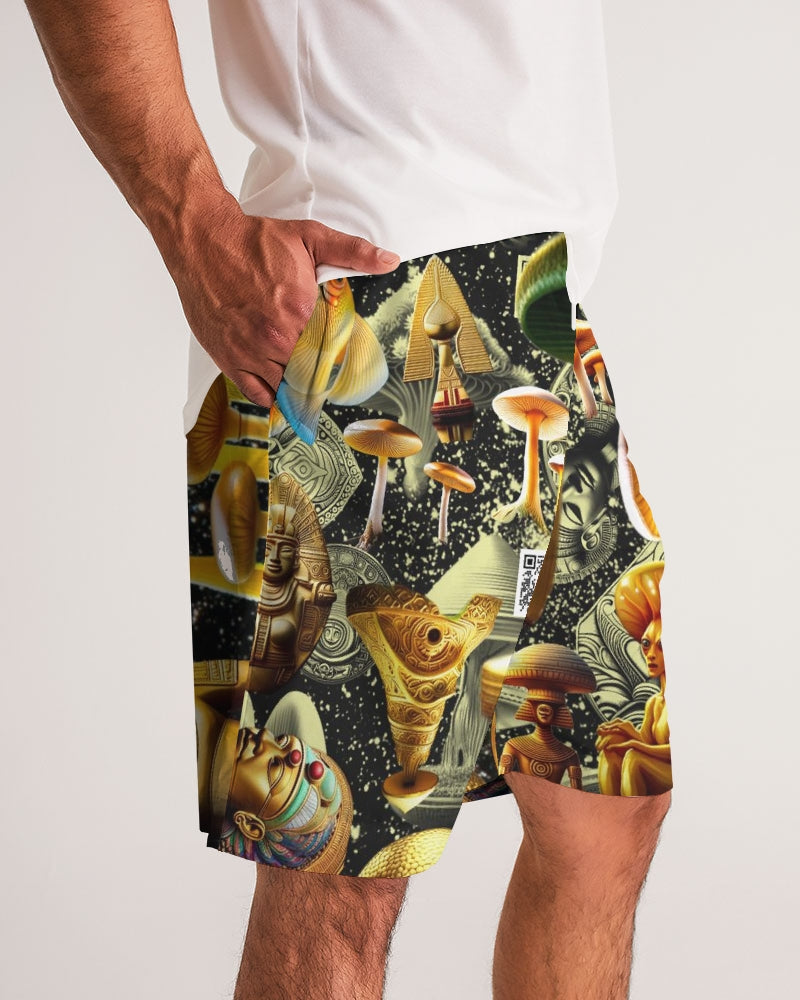 Illustration Abstrak Men's All-Over Print Jogger Shorts