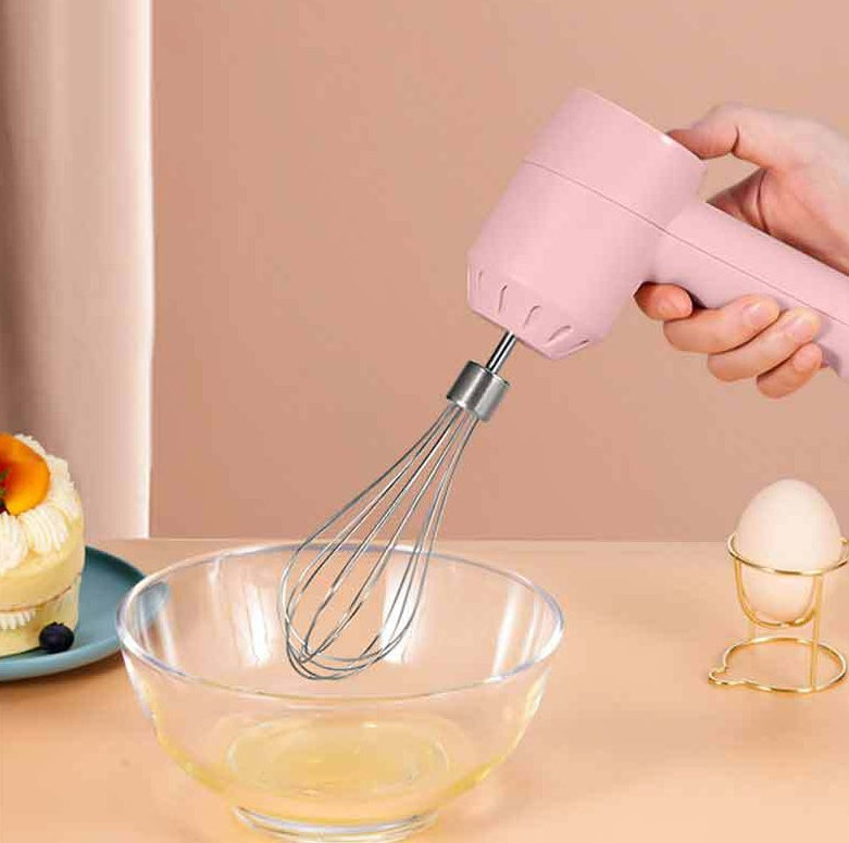 Portable Mini Wireless Electric Egg Beater HandHeld USB Rechargeable Food Mixer Milk Frother 3 Speed Cream Food Cake Mixer