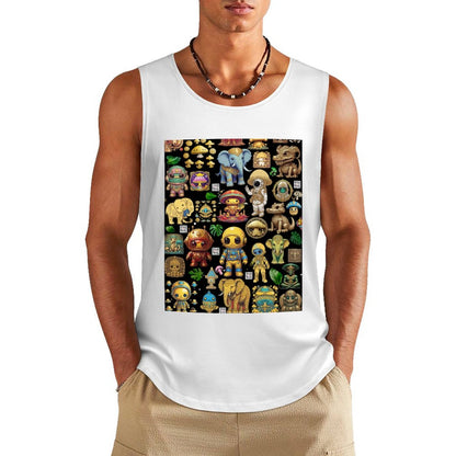 DTF 160gsm Men's Cotton Tank Top BX (Front Printing)