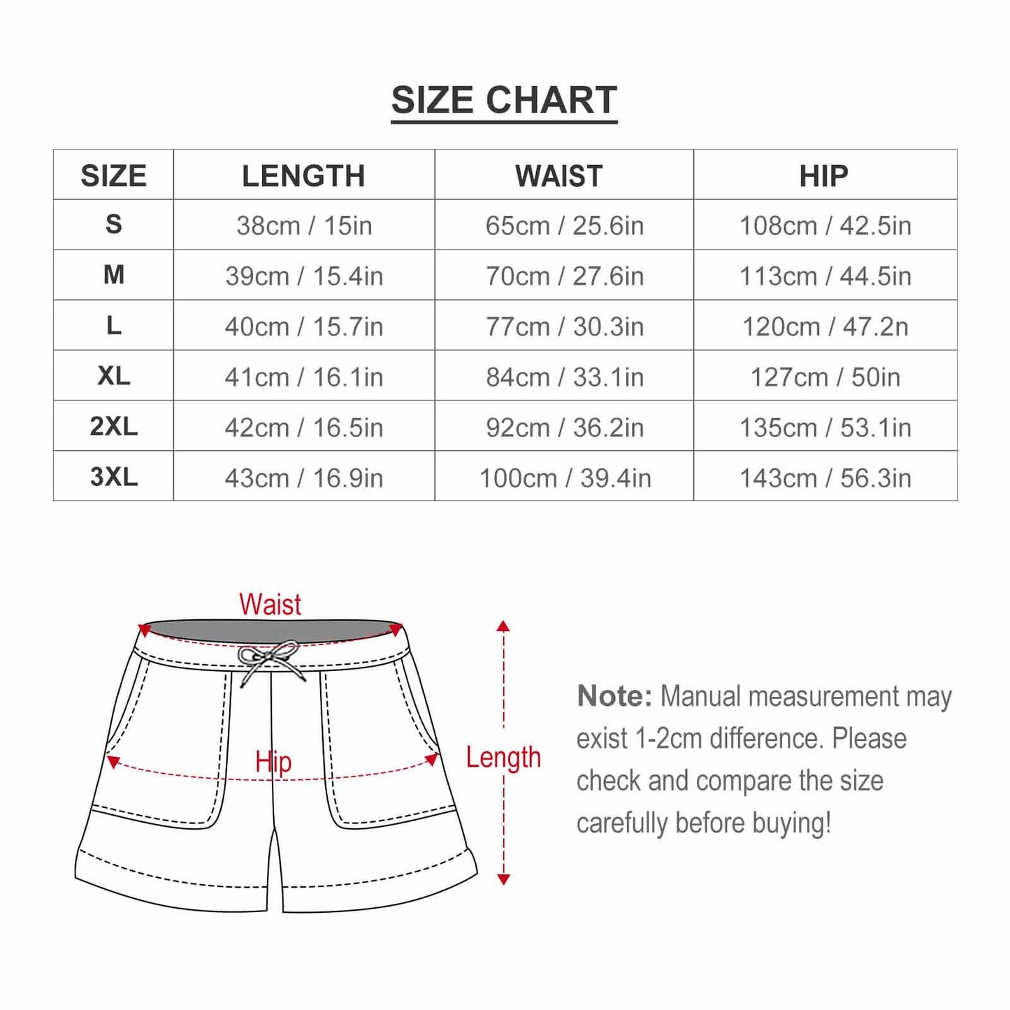 Loose High Waisted Shorts HP (All-Over Printing)