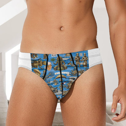 180gsm Milk Silk Men's Briefs K44 (All-Over Printing)