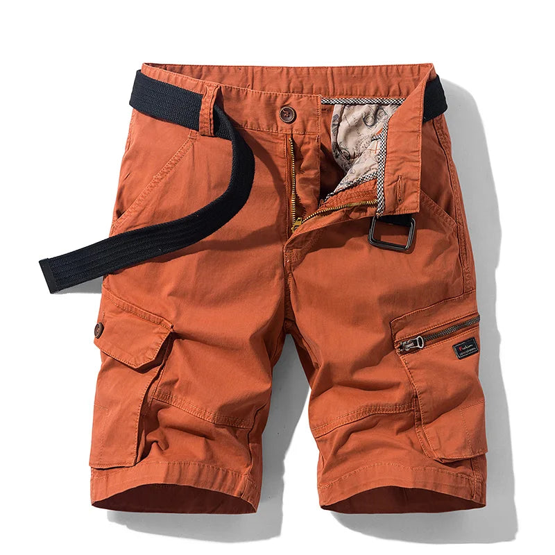 2024 New Spring Summer Men Cargo Shorts Cotton Relaxed Fit Breeches Bermuda Casual Short Pants Clothing Social Cargo Short Men