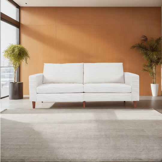 Beige Linen Sofa