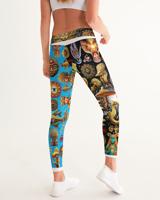 Eye and Face Abstrak Women's All-Over Print Yoga Pants