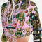 IMG_3100 Women's All-Over Print Cropped Windbreaker