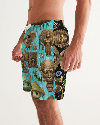 Elephant Collection Men's All-Over Print Swim Trunk