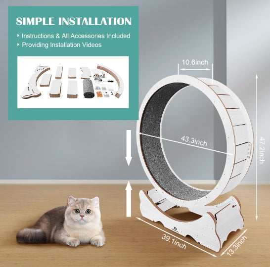 Cat Exercise Treadmill With Carpeted Runway