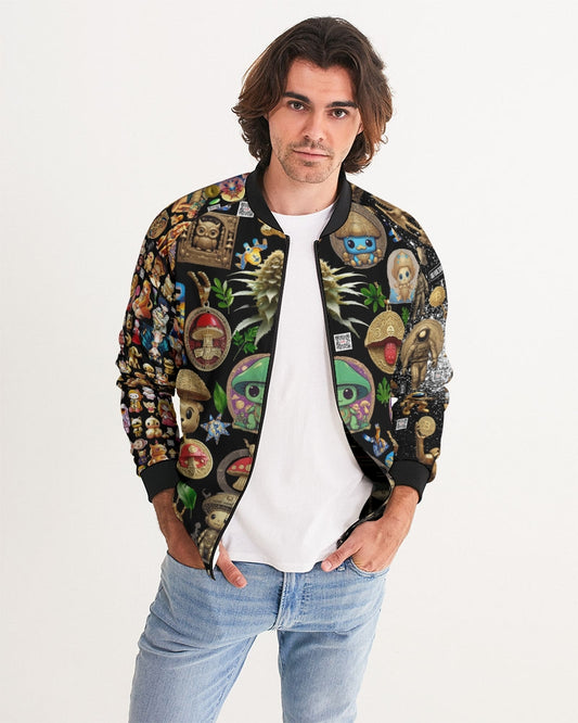 Mushroom Abstak Collection Men's All-Over Print Bomber Jacket