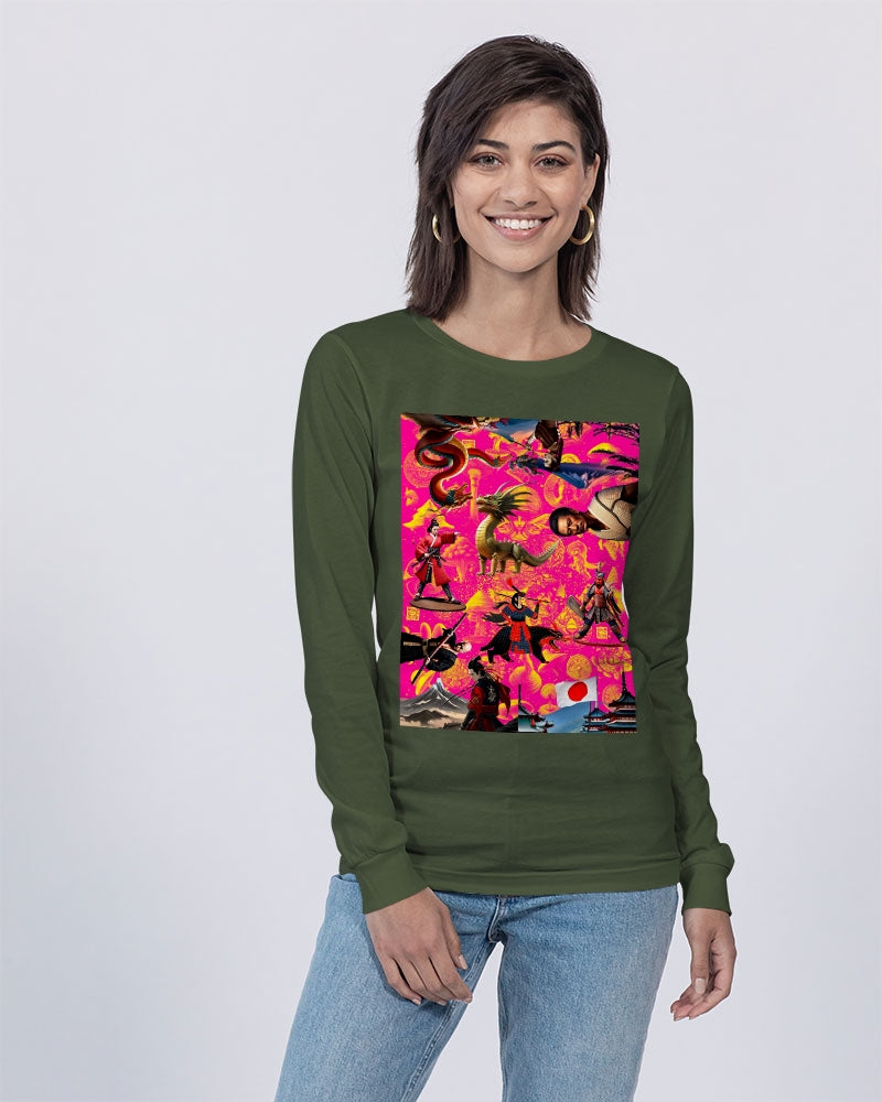 Trendy Abstrak Pattern Unisex Jersey Long Sleeve Tee | Bella + Canvas