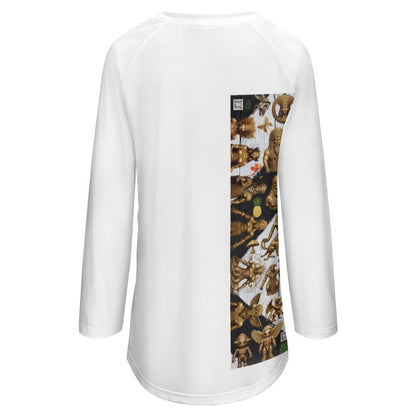 Custom Women's Long Sleeve U-Neck T-Shirts (All-Over Printing)