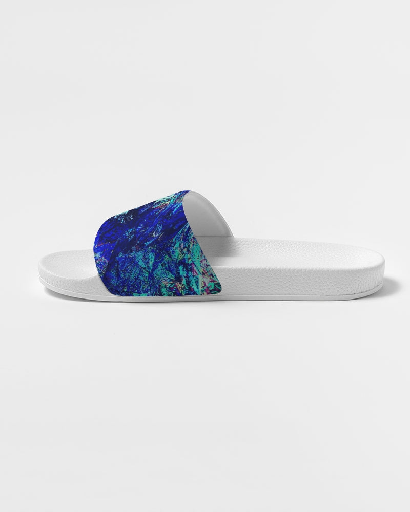 Blue Galaxy Abstract Design Men's Slide Sandal