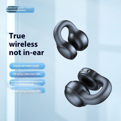 Clip-on Bluetooth Headset Touch Wireless Non In-ear