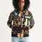 Leidy Abstrak Women's All-Over Print Bomber Jacket