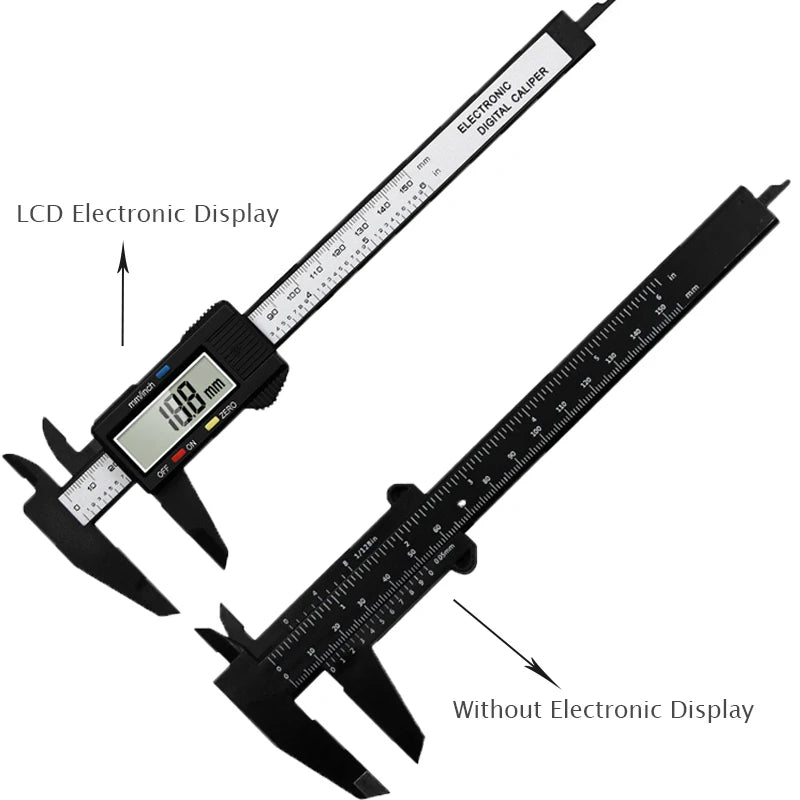 150mm 100mm Electronic Digital Caliper Carbon Fiber Dial Vernier Caliper Gauge Micrometer Measuring Tool Digital Ruler