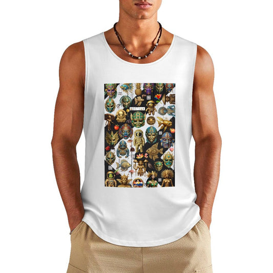 DTF 160gsm Men's Cotton Tank Top BX (Dual-sided Printing)