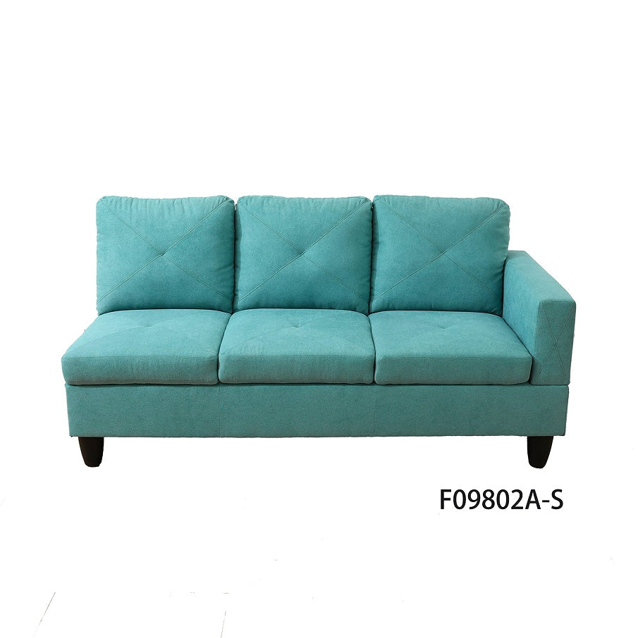 Light Blue Linen 3-Piece Living Room Sofa Set