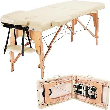 83''/84'' 2 Section Portable Massage Table Professional Facial Bed  Esthetician Lash Beds Ergonomic Folding - Adjustable Height