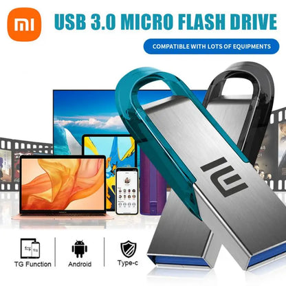 Xiaomi Mijia Usb 3.0 Flash Drive Portable Metal 2tb Large Capacity High-speed Transfer Storage Memory Waterproof U Disk New