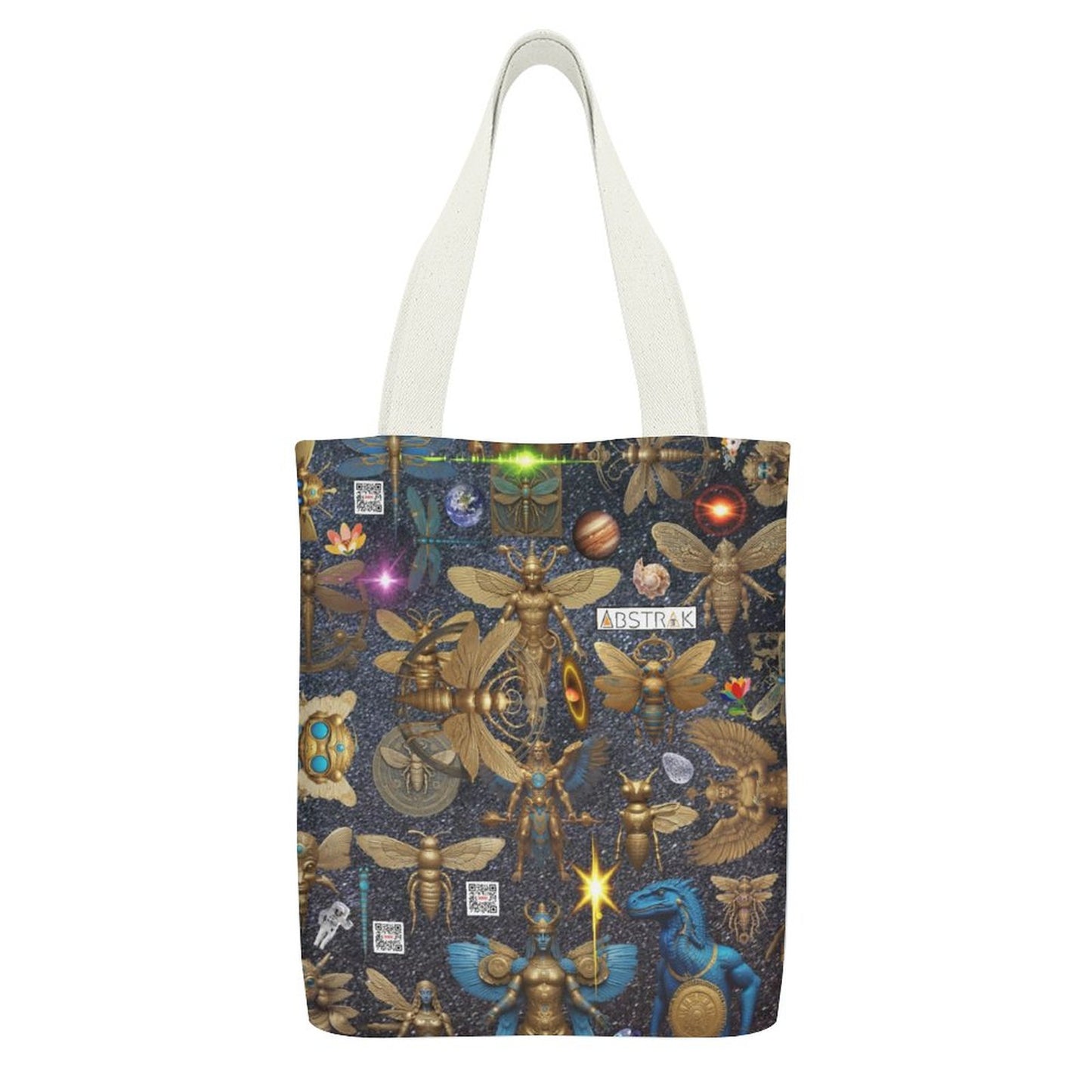 Canvas Material Tote Bags with Interior Pocket (Dual-sided Printing)