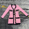 V-neck button up cardigan jacket short vest half skirt bandage