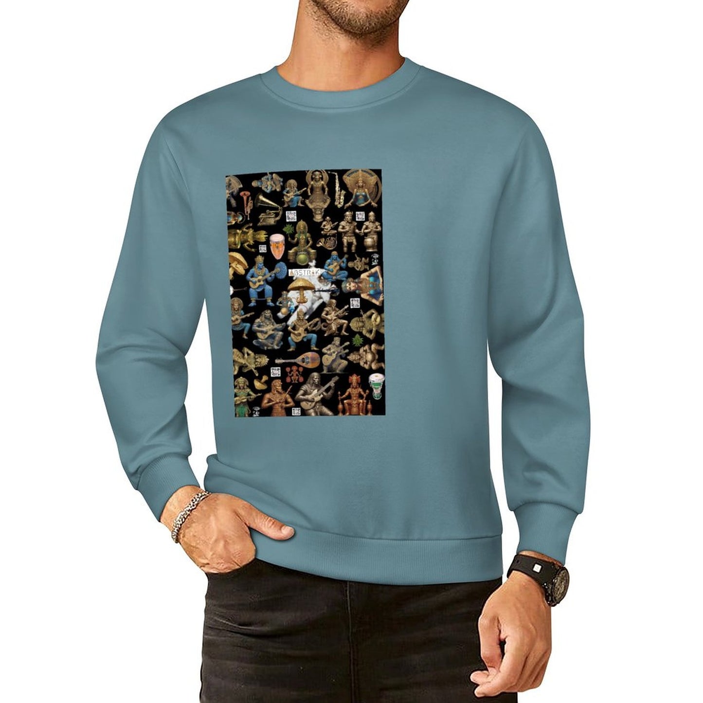 DTF 250gsm Cotton Men's Sweatshirt (Front Printing)