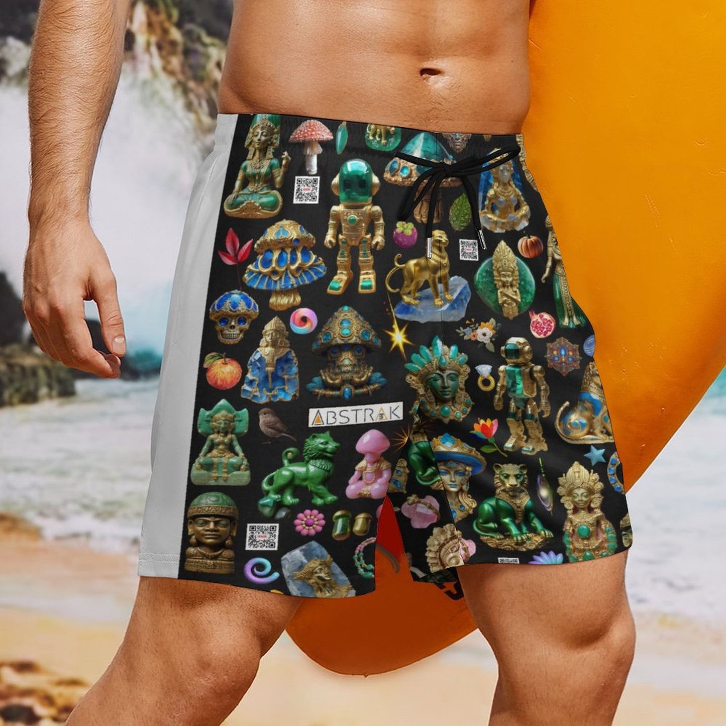 Men's Beach Shorts with 4 Pockets