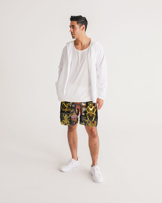 Outer Space Abstrak Men's All-Over Print Jogger Shorts