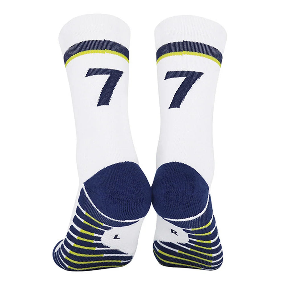 Yellow Number 10# 7# Kids Soccer Socks Blue Men's Football Sports Short Socks Outdoor Running Fast-drying Breathable Non-Slip