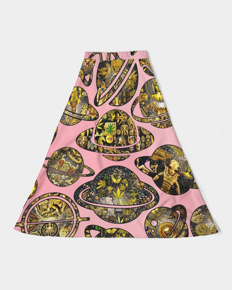 Ancient Abtsrak Women's All-Over Print A-Line Midi Skirt