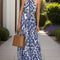 Backless Printed Sleeveless Dress