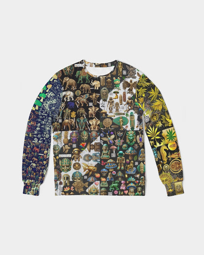 Abstraknyc Men's All-Over Print Classic French Terry Crewneck Pullover