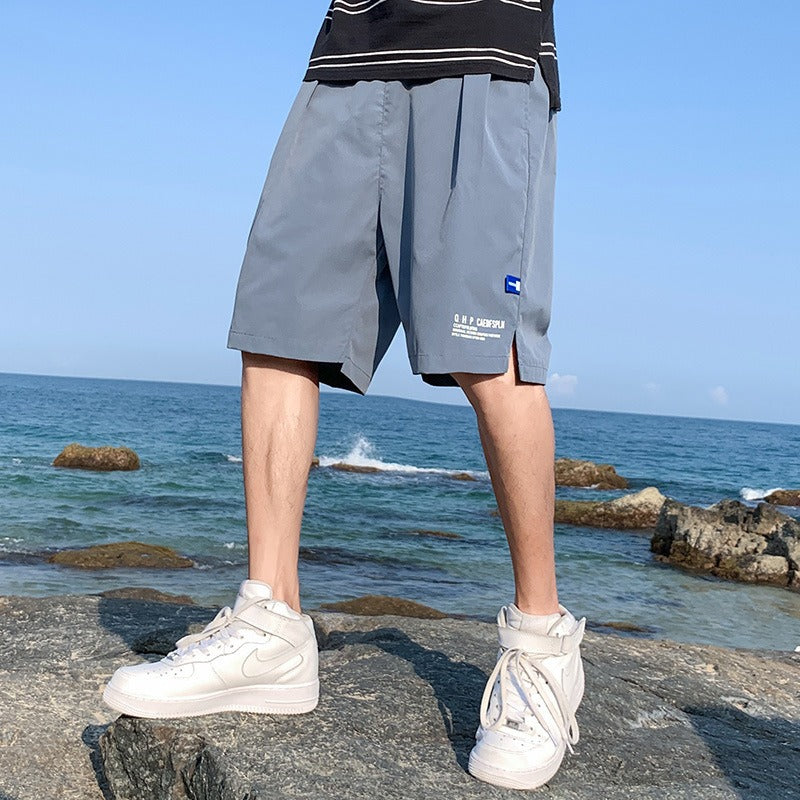 Ice Silk Shorts Mens Summer Thin Outwear Quick Drying Casual Pants Mens Five Point Trend Beach Basketball Sports Pants