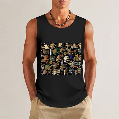 DTF 160gsm Men's Cotton Tank Top BX (Dual-sided Printing)