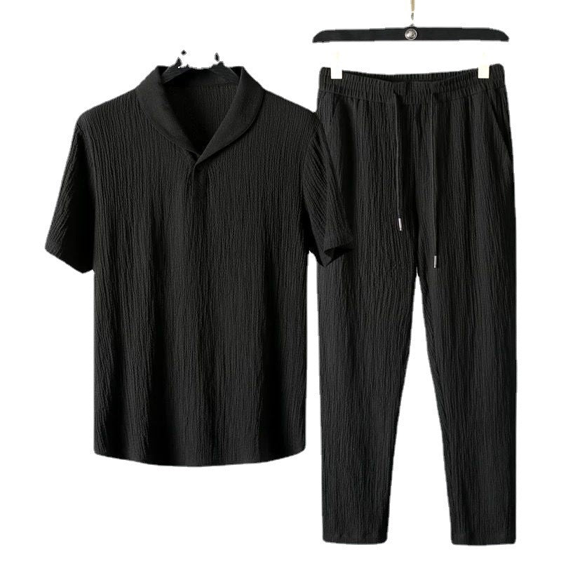 Ice Silk Short-sleeved Suit Sports Suit