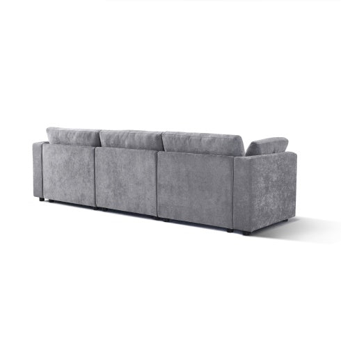 Modular Sofa Grey Chenille Fabric, Simple And Grand, The Seat And Back Is Very Soft. This Is Also A KNOCK DOWN Sofa