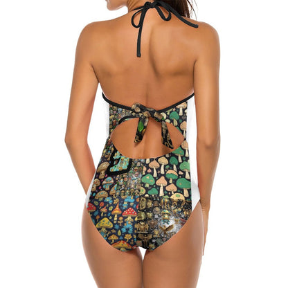 Women's Halter One-Piece Swimsuits YS20001 (All-Over Printing)