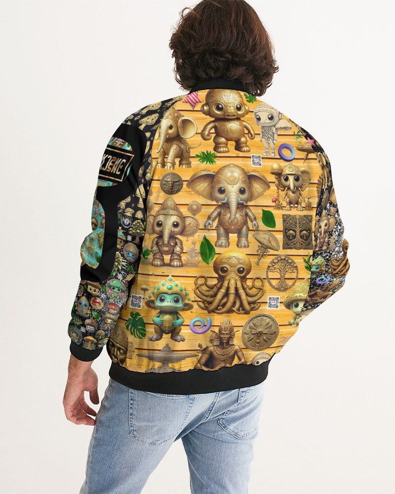 Elephant Collection Men's All-Over Print Bomber Jacket