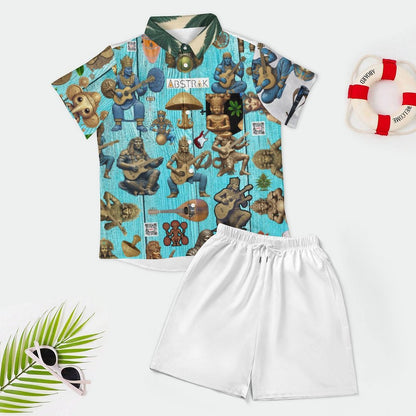 Short Sleeve Shirt and Shorts Set B339D1P (All-Over Printing)