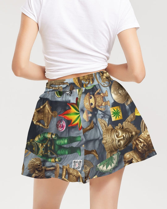 IMG_0540 Women's All-Over Print Ruffle Shorts