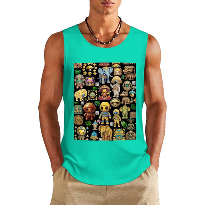 DTF 160gsm Men's Cotton Tank Top BX (Front Printing)