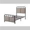 Double-size Linen Upholstered Platform Metal Bed Frame