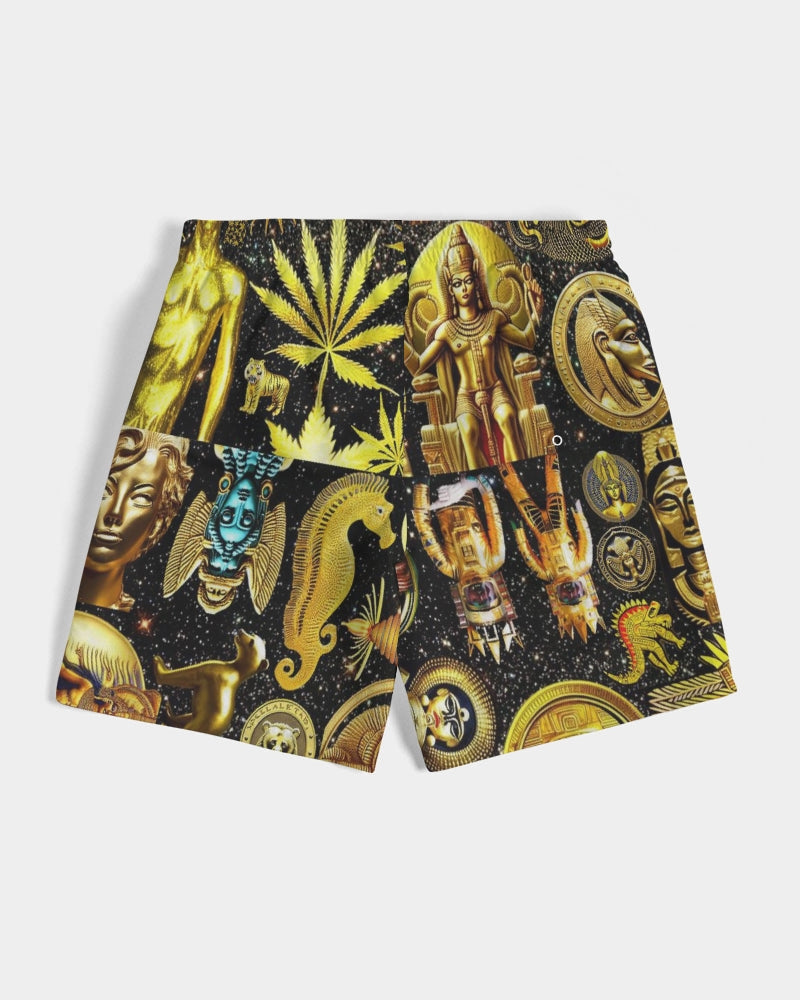 Ancient Abstrak Men's All-Over Print Swim Trunk