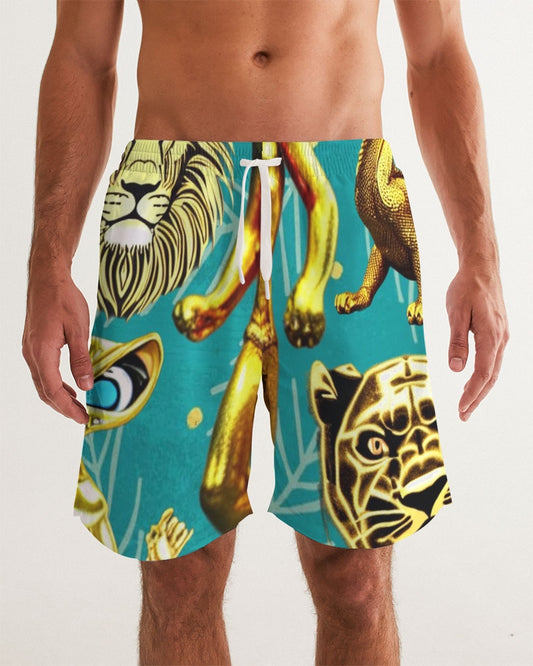 Outer Space Abstrak Men's All-Over Print Swim Trunk