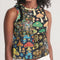 Alien Trendy Abstrak Collection Women's All-Over Print Cropped Tank