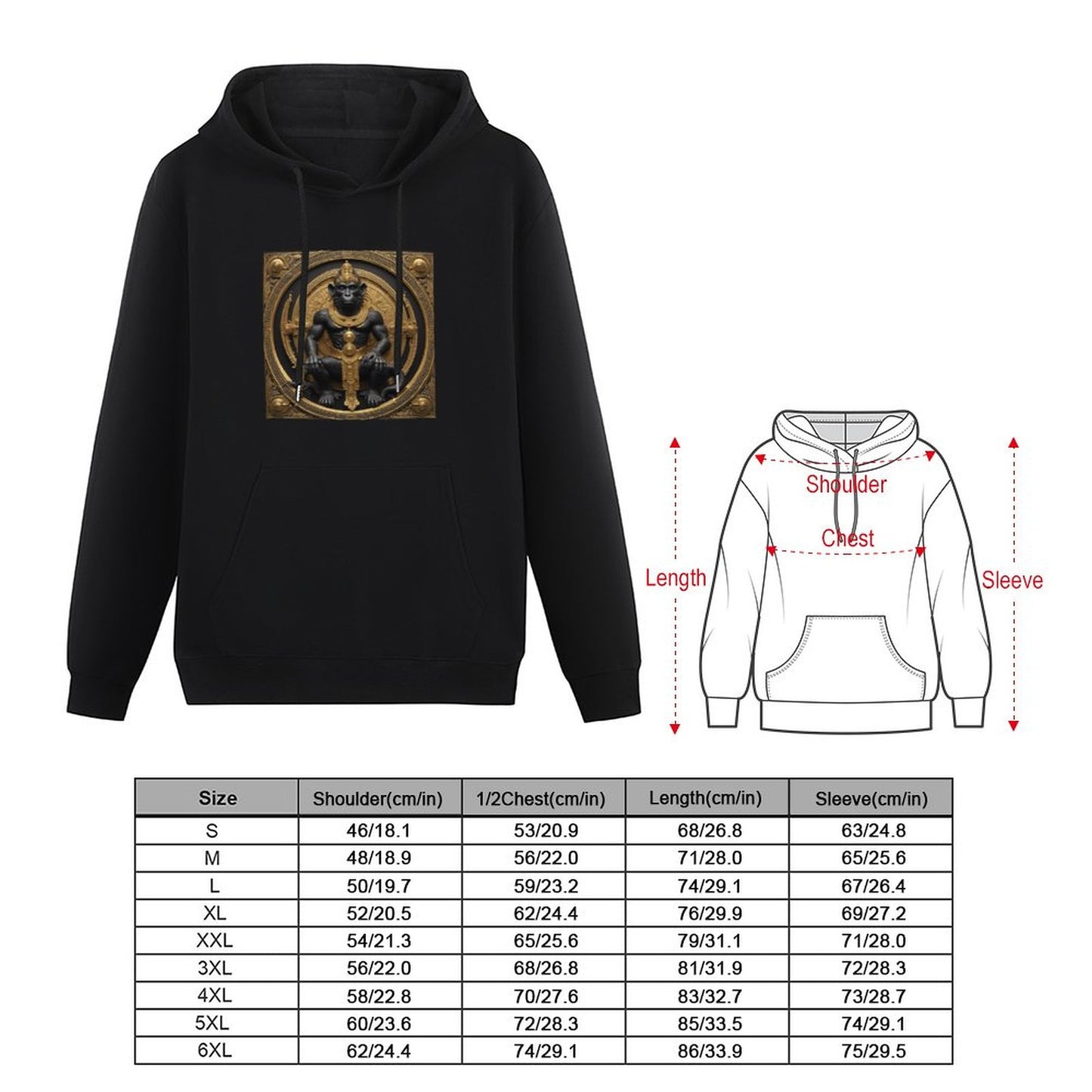 DTG 255gsm Men's Hoodie with Pouch (Dual-sided Printing)