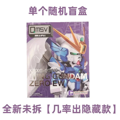 Bandai  Blind Box Original Wing Zero Ew Qmsv-mini Seriestrendy Figure Mystery Box Gratis Model Toy Collection Gift